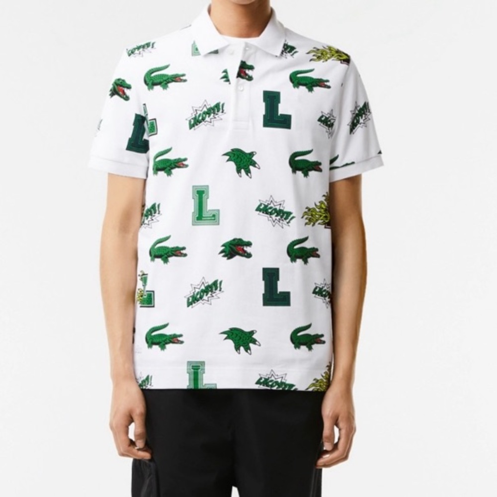Lacoste Polo Shirt Icon Heroes with Green Accents